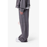 Celana Sweatpants Unisex Model Baggy Straight Leg dengan Tali Serut, Bahan Bernapas, Kasual, Custom OEM, Produsen Grosir, MOQ Rendah