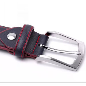 Ceinture en cuir véritable pour homme, boucle à ardillon décontractée en alliage, durable, largeur 38 mm, écologique, respirante, longueur personnalisable - Product Image 2