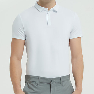 Chemises polo en polyester et élasthanne, légères, 190 g/m², boutonnées, coupe ajustée personnalisée, OEM, chemises polo pour hommes - Product Image 2