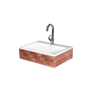 Fabriqué en Inde, lavabo de table rond en céramique blanche de qualité supérieure à un seul trou pour une utilisation à la maison et dans les villas - Product Image 1