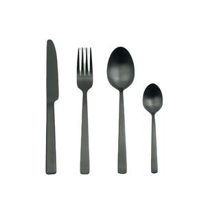 ชุดช้อนส้อมสแตนเลสสีดำด้าน ดีไซน์ทันสมัย ไม่สะท้อนแสง เหมาะสำหรับโต๊ะอาหารสไตล์ร่วมสมัย เป็นมิตรต่อสิ่งแวดล้อม - Product Image 1