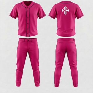 Nouvel ensemble de baseball pour hommes, matière 100% polyester, col en V de haute qualité, impression par transfert par sublimation par RIVIAN ATLANTIC - Product Image 1