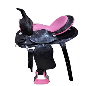 Selle Western en Cuir Faite Main WWHSO575 pour Enfants, Arceau en Bois, Quincaillerie Nickelée, Siège Confortable - Personnalisable - Product Image 1