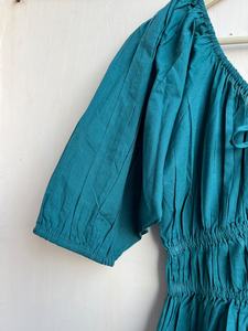 Vestido de Verano para Mujer, 100% Algodón, Verde, Midi, Casual, Maxi, con Escote Corazón, Vestido Largo de Algodón Indio a Precio de Fábrica - Product Image 3