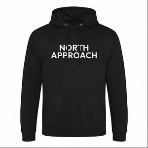 Sudadera con Capucha North Approach para Hombre, Informal, de Forro Polar, Negra, con Bolsillo Delantero, Corte Regular, para Otoño - Product Image 1