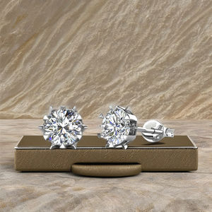 Pendientes de Botón Clásicos Starspire de Plata de Ley 925 con Moissanita VVS de Color D de 6.5mm, Chapados en Oro, Joyería Fina, Envío Rápido - Product Image 5