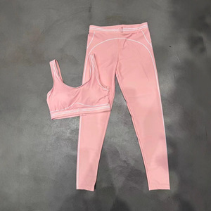 Conjunto Deportivo de Yoga para Mujer ALOIDE, Bra Deportivo y Leggings, 2 Piezas, Cómodo, Elástico, Transpirable, Tela de Spandex/Poliéster, Elasticidad en Cuatro Direcciones - Product Image 4