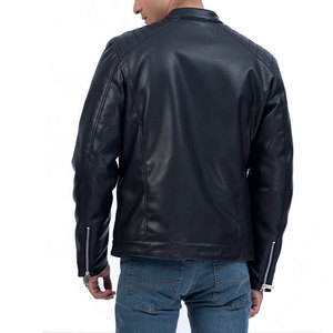 Modern <b>Men</b> <b>Leather</b> <b>Jacket</b> With Durable Front Zip Pattern For Stylish Winter <b>Jacket</b> Fashion Look - Product Image 3