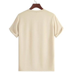 T-shirt pour homme personnalisé avec logo imprimé, 100% coton, col rond, coupe ample, service OEM personnalisé, couleur unie. - Product Image 2