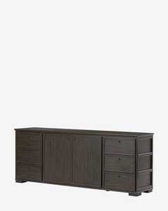 Modern Solid Wood Sideboard Cabinet Minimalist Wooden Storage Cabinet <b>Buffet</b> Console <b>Table</b> Living Room - Product Image 4