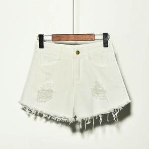 Manufactory Direct Regular Fit <b>High</b> <b>Waist</b> Breathable Denim <b>Shorts</b> Women's Hot <b>Shorts</b> Ruffles Customized <b>Jeans</b> - Product Image 2