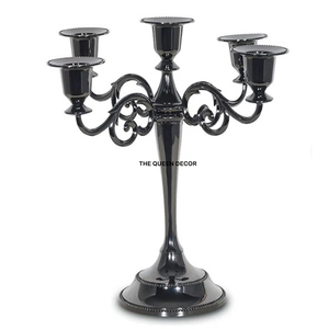 Elegant Silver <b>Candelabra</b> Tall Wedding & Christmas Aluminum Metal Wedding Centerpiece & Decoration Style - Product Image 4