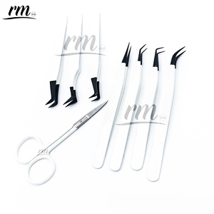 Pince à épiler RMI à logo personnalisé, 90 degrés, meilleure qualité, pointe plasma noire, prise diamant, outil de beauté pour cils, couleur blanche, vente chaude - Product Image 3