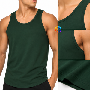 Camiseta sin mangas para hombre con diseño casual que ofrece comodidad relajada y transpirable, ideal para viajes a la playa y uso diario. - Product Image 5