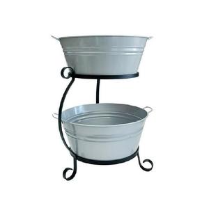 Seau à vin en métal tendance, forme ovale, en fer galvanisé, seau à glace, seau à bière en étain uni, seau à vin ovale, taille personnalisée - Product Image 2