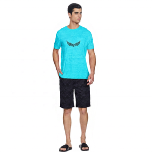Camiseta de Manga Corta Rosa para Hombre con Logotipo, Corte Regular, Cuello Redondo, Informal, Transpirable, de Algodón - Product Image 3