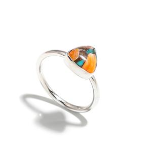 Wholesale Price Boho Chic 925 Silver Triangle Shape Oyster <b>Turquoise</b> <b>Ring</b> Best Seller & Dropship Supplier For Online Shop - Product Image 1