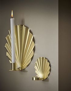 Brass Shell <b>Wall</b> <b>Sconce</b> Candle Holder Handmade Decorative <b>Wall</b> Mounted Candle Stand Vintage Brass <b>Wall</b> Decor for Living Room - Product Image 2