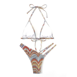 ชุดบิกินี่ผู้หญิงแบบสองชิ้น ชุดว่ายน้ำสำหรับฤดูร้อน ชุดชายหาด รับทำโลโก้ตามสั่ง ผู้ผลิต OEM - Product Image 1