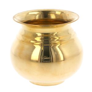 Lota de Pooja de Latón Real a Precio Mayorista, Kalash de Latón para Pooja, Utensilio de Puja de Aleación Metálica, Vajilla Religiosa Hindú - Product Image 1