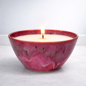 Coastal Wave Ceramic Candle Vessel Wide Deep Bowl Thick Durable Heat Resistant Smooth Glaze Single Wick Premium Home Decor - Product Image 5