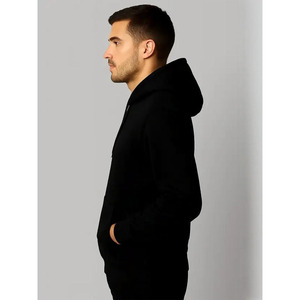 Sweat-shirt à capuche décontracté en maille épaisse 260g avec épaules tombantes et poches, personnalisable avec logo par impression par transfert thermique pour team building - Product Image 4