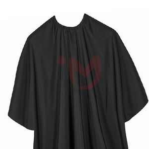 Tablier de coiffure professionnel imperméable noir pour coupe de cheveux, idéal pour barbier et salon - Product Image 2