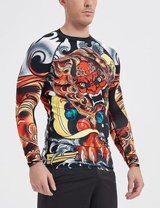 Camiseta de Compresión Deportiva para Hombre, Personalizada OEM, de Poliéster, Manga Larga, Secado Rápido, Venta al Por Mayor de Fábrica - Product Image 2