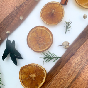 Rustic Wooden Serving Tray With Resin Inlay Dried Citrus And Herbs Rectangular Handmade Kitchen Tableware - Product Image 5
