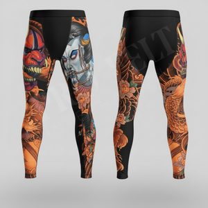 Leggings de compression personnalisés avec logo OEM ODM, style tatouage imprimé sur mesure, collants de sport pour la gym, l'entraînement, la course et le fitness - Product Image 3