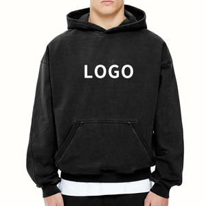 Sweat à capuche homme vierge personnalisable avec logo, 100% coton biologique, streetwear, en molleton bouclette, coupe oversize - Product Image 5