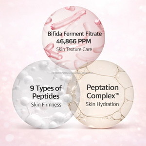 Crème BB coréenne éclatante pour la peau, à base de Bifida Ferment, Niacinamide et Peptides, tube OEM pour tous types de peau, capacité > 1,7 fl.oz - Product Image 2