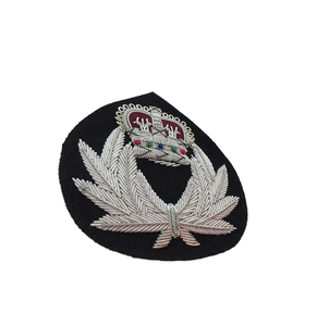 Premium Quality Handmade Luxury Embroidered Bullion Wire <b>Badges</b> Custom Shape & Size Eco-Friendly Nickel-Free for Hats & Gloves - Product Image 5