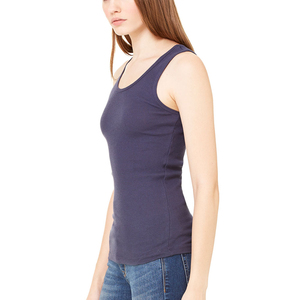 Débardeur tricoté pour femme, col rond, couleur unie, vêtement décontracté, mélange de coton et de spandex, longueur normale - Product Image 3