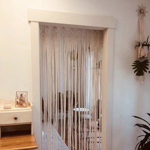 <b>Door</b> Curtain Boho Wedding Backdrop Wall Hanging Handmade Fiber Art Curtain for Arch Decor - Product Image 1