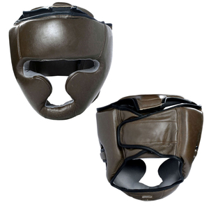 Protector de Cabeza de Boxeo de Cuero Negro con Logotipo Personalizado Profesional de Alta Calidad, Protectores de Cabeza de Cuero Duraderos Personalizados - Product Image 6