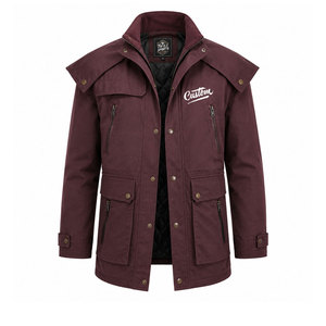 Manteau long en toile cirée australienne imperméable pour homme, accessoires de mode, vêtements d'équitation, vente en gros - Product Image 1