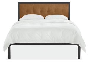 Wholesale Modern Floating <b>Platform</b> <b>Bed</b> | Upholstered Shelter Headboard Walnut <b>Bed</b> <b>Frame</b> - Product Image 3