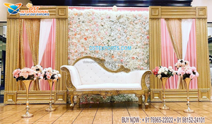 Marcos dorados de estilo tradicional para boda, FRP telón de fondo, Calgary - Product Image 2