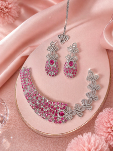 Nouveau Collier Européen Américain à Col Ouvert, Motif Floral, en Cuivre et Zircon, Plaqué Or 18K, pour Robe de Soirée de Luxe - Product Image 5