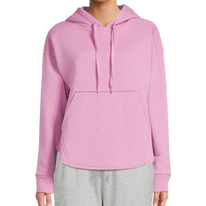 Sudadera con Capucha para Mujer, Color Amarillo Sólido, Felpa de Algodón, Corte Regular, para Otoño, con Bolsillos - Product Image 4