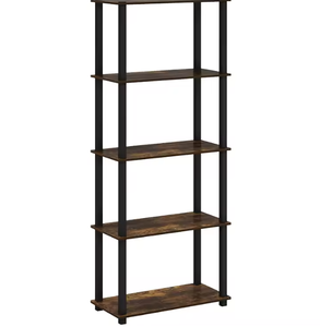 Estante de Almacenamiento Industrial de 5 Niveles para Cocina, Estante para Horno de Microondas, Estante de Madera Rústico para Repostería, Soporte Organizador de Metal - Product Image 1