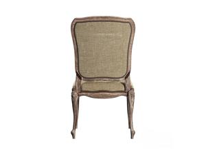 Chaise de salle à manger Denar en bois massif, style farmhouse, avec assise rembourrée, beige antique, pour salon, villa, hôtel - Product Image 5