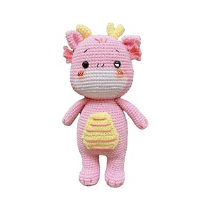 2024 gros fait à la main Crochet Dragon jouet nouveau Design dinosaure jouets pour bébés Amigurumi Dragon poupée cadeau de noël - Product Image 1