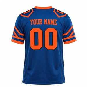 Sublimated American Football Jersey Custom Team Sports Uniform Breathable <b>Polyester</b> Training Wear Supplier - Product Image 2