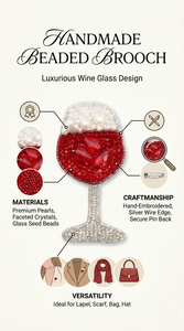 Red Wine Glass Beaded Embroidery <b>Patch</b> <b>Sew</b>-<b>On</b> PU Sequin Applique Clothing Bag Decoration DIY Fashion Garment Accessories Trend - Product Image 6