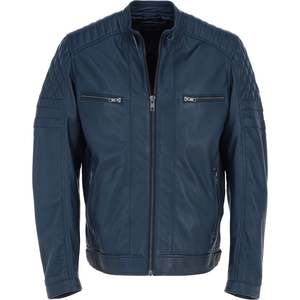 Blouson aviateur en cuir véritable pour homme, en peau de mouton véritable, avec logo personnalisé, poignets côtelés, style décontracté, vente en gros, direct usine - Product Image 6