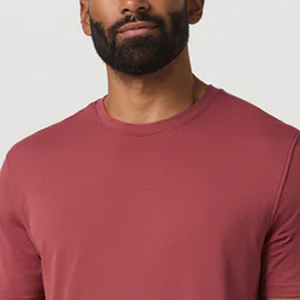 เสื้อคอกลม ดีไซน์คุณภาพสูง สีพื้นเรียบง่าย / เสื้อผ้าลำลองสำหรับผู้ซื้อจำนวนมาก แขนสั้น สำหรับผู้ชาย เสื้อผ้าลำลอง - Product Image 2