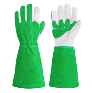 Gants de soudage TIG en cuir de chèvre renforcé et croûte de cuir de vache, ignifuges, protection industrielle des mains pour soudeurs - Product Image 3