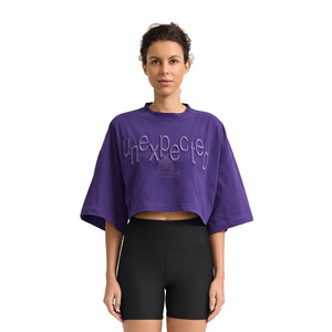 T-shirts courts amples personnalisables pour femmes, dernière mode, écologiques, 100 % coton, séchage rapide, avec logos brodés et imprimés - Product Image 1
